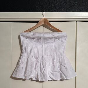 NWT Commense Pleated Strapless Shirt